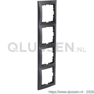 Berker S1 afdekraam 4-voudig antraciet 66.046.26