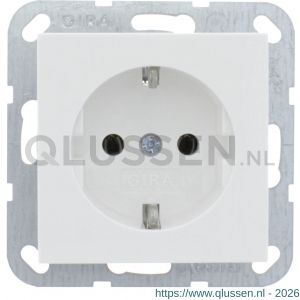 Gira System 55 contactdoos inbouw 1-voudig randaarde polarwit 66.051.42