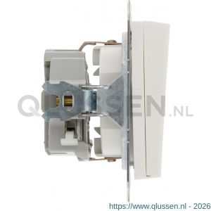 Gira System 55 contactdoos inbouw 1-voudig randaarde met klep polarwit 66.051.44