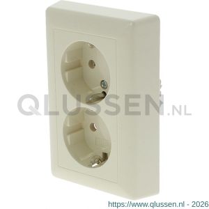 Gira System 55 contactdoos inbouw 2-voudig randaarde crème 66.052.50