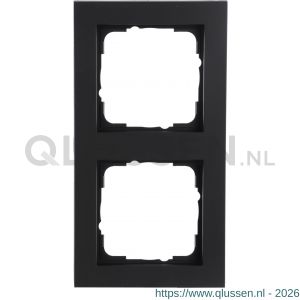 Gira E2 afdekraam inbouw 2-voudig verticaal-horizontaal zwart 66.053.22