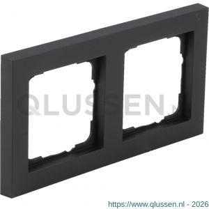 Gira E2 afdekraam inbouw 2-voudig verticaal-horizontaal zwart 66.053.22