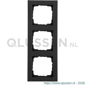 Gira E2 afdekraam inbouw 3-voudig verticaal-horizontaal zwart 66.053.24