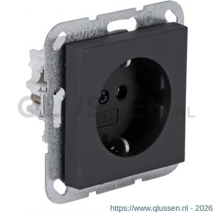 Gira E2 contactdoos inbouw 1-voudig randaarde zwart 66.053.42