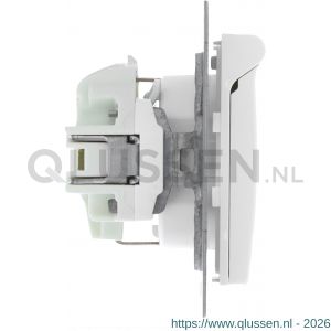 Q-Link S2 contactdoos 1-voudig met klep randaarde polarwit 66.082.44