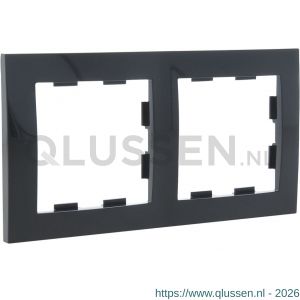 Q-Link S2 afdekraam inbouw 2-voudig antraciet 66.083.22