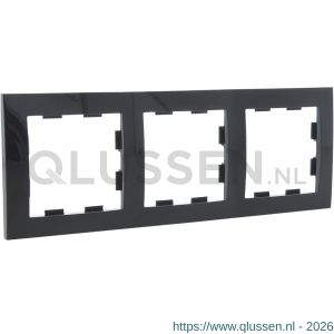 Q-Link S2 afdekraam inbouw 3-voudig antraciet 66.083.24