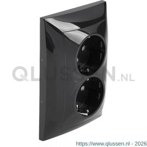 Q-Link S2 contactdoos 2-voudig randaarde antraciet 66.083.50