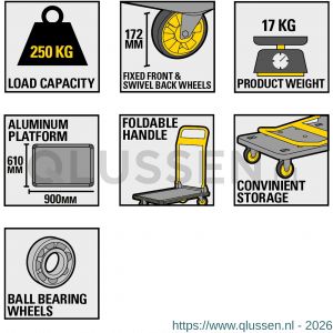 Stanley platformwagen 250 kg SXWT-PC511 83.500.05