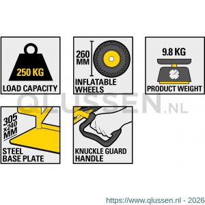 Stanley steekwagen staal 250 kg SXWT-HT524 83.500.17