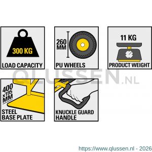 Stanley steekwagen staal 300 kg SXWT-HT526 83.500.19