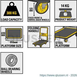 Stanley platformwagen 300 kg SXWT-PC528 83.500.21
