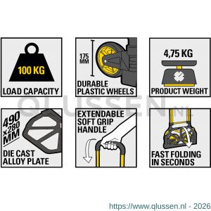 Stanley steekwagen vouwbaar 100 kg SXWT-FT582 PDQ 83.500.29
