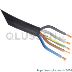 Rubber kabel glad 5x2.5 mm2 2 m zwart 03.030.37