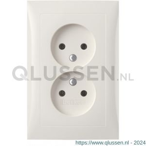 Berker S1 contactdoos inbouw 2-voudig polarwit 54.003.48