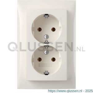 Berker S1 contactdoos inbouw 2-voudig randaarde polarwit blister 54.003.51