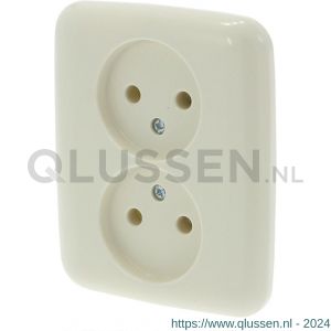 Busch-Jaeger SI contactdoos inbouw 2-voudig crème 54.050.49