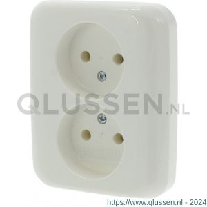 Busch-Jaeger Relfex contactdoos inbouw 2-voudig polarwit 54.051.49