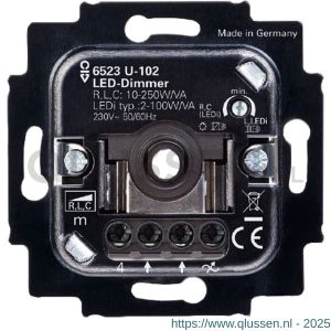 Busch-Jaeger dimmer element inbouw LED 2-100 W/10-100 W universeel druk-wissel 54.053.98