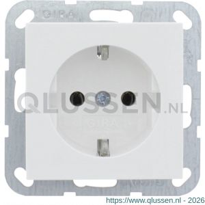 Gira System 55 contactdoos inbouw 1-voudig randaarde polarwit 66.051.42