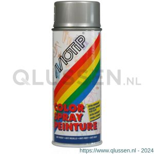 MoTip Colourspray lakspray dekkend metallic RAL 9006 wit aluminium metallic 400 ml 1615