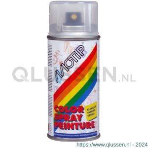 MoTip blanke lakverf Colourspray Clear Varnish Alkyd tranpsarant zijdeglans 150 ml 21654