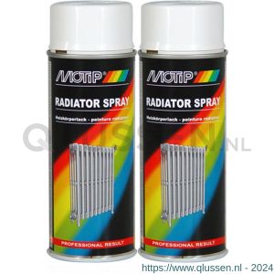 MoTip radiatorlak spray gebroken wit hoogglans spuitbus 400 ml 4078