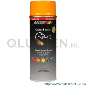 MoTip Crafts lakspray dekkend RAL 1028 geel hoogglans 400 ml 103490