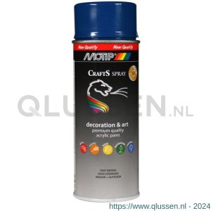 MoTip Crafts lakspray dekkend RAL 5010 blauw hoogglans 400 ml 103544