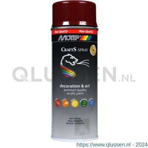 MoTip Crafts lakspray dekkend RAL 3005 rood hoogglans 400 ml 103575