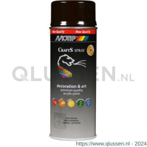 MoTip Crafts lakspray dekkend RAL 8017 bruin hoogglans 400 ml 110061