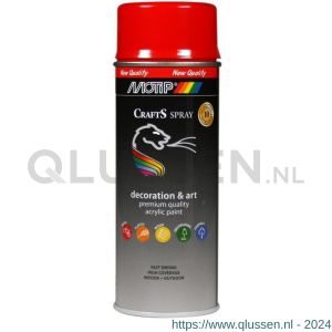 MoTip Crafts lakspray dekkend RAL 3020 rood hoogglans 400 ml 160677