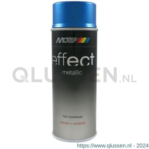 MoTip lakspray dekkend Deco Effect metallic Blue blauw hoogglans 400 ml 302509