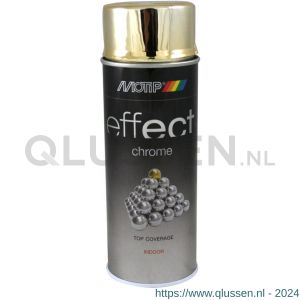 MoTip lak chroomspray dekkend Deco Effect Chrome Lacquer Gold goud 400 ml 302603