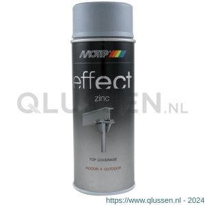 MoTip lakverf dekkend Deco Effect Zinc zinkspray grijs 400 ml 302801