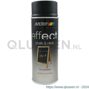 MoTip lakspray dekkend Deco Effect Chalk and Click zwart 400 ml 303101