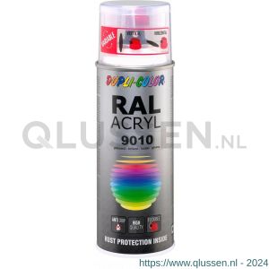 Dupli-Color lakspray RAL Acryl hoogglans lakspray RAL 9010 helder wit 400 ml 349799