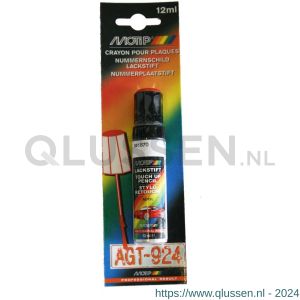 MoTip lakstift nummerplaat rood hoogglans Belgie RAL 3003 (1-ABC-123) stift 12 ml 40012