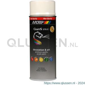 MoTip Crafts lakspray dekkend RAL 9010 wit hoogglans 400 ml 695957