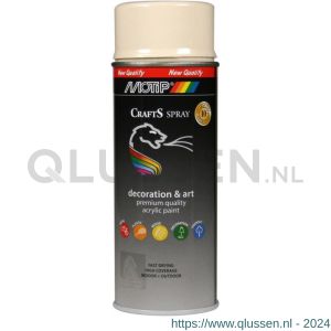 MoTip Crafts lakspray dekkend RAL 9001 wit hoogglans 400 ml 696059