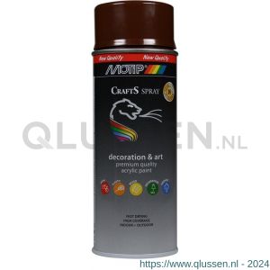 MoTip Crafts lakspray dekkend RAL 8011 bruin hoogglans 400 ml 696084