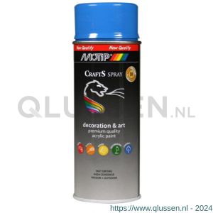 MoTip Crafts lakspray dekkend RAL 5015 blauw hoogglans 400 ml 696145