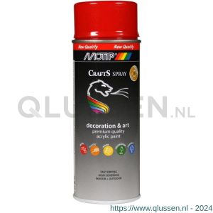 MoTip Crafts lakspray dekkend RAL 3000 rood hoogglans 400 ml 696213