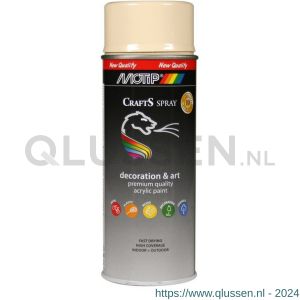 MoTip Crafts lakspray dekkend RAL 1015 geel hoogglans 400 ml 696243