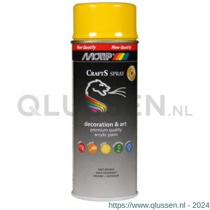 MoTip Crafts lakspray dekkend RAL 1021 geel hoogglans 400 ml 696244