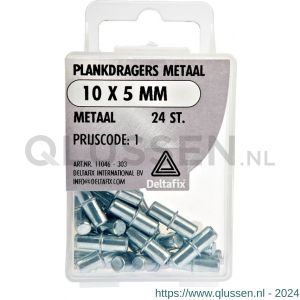Deltafix plankdrager metaal metaal 10x5 mm blister 24 stuks 11046