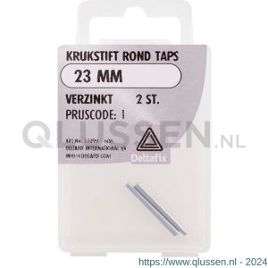 Deltafix krukstift rond taps verzinkt 23 mm blister 2 stuks 11099