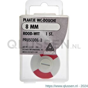 Deltafix plaatje wc-douche rood wit 8 mm 11110