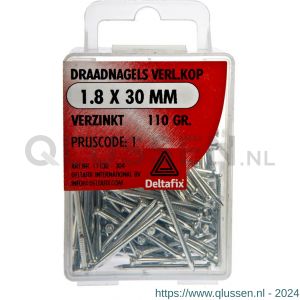 Deltafix draadnagel verloren kop verzinkt 1.8x30 mm DIN 1152 110 g 11130