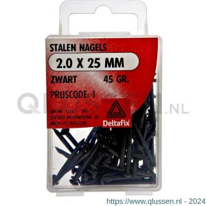 Deltafix stalen nagel standaard zwart 2.0x25 mm 45 g 11161